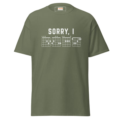 Sorry I DGAF T-Shirt | Sassy Music Lover Tee - Military Green - T-Shirts Online