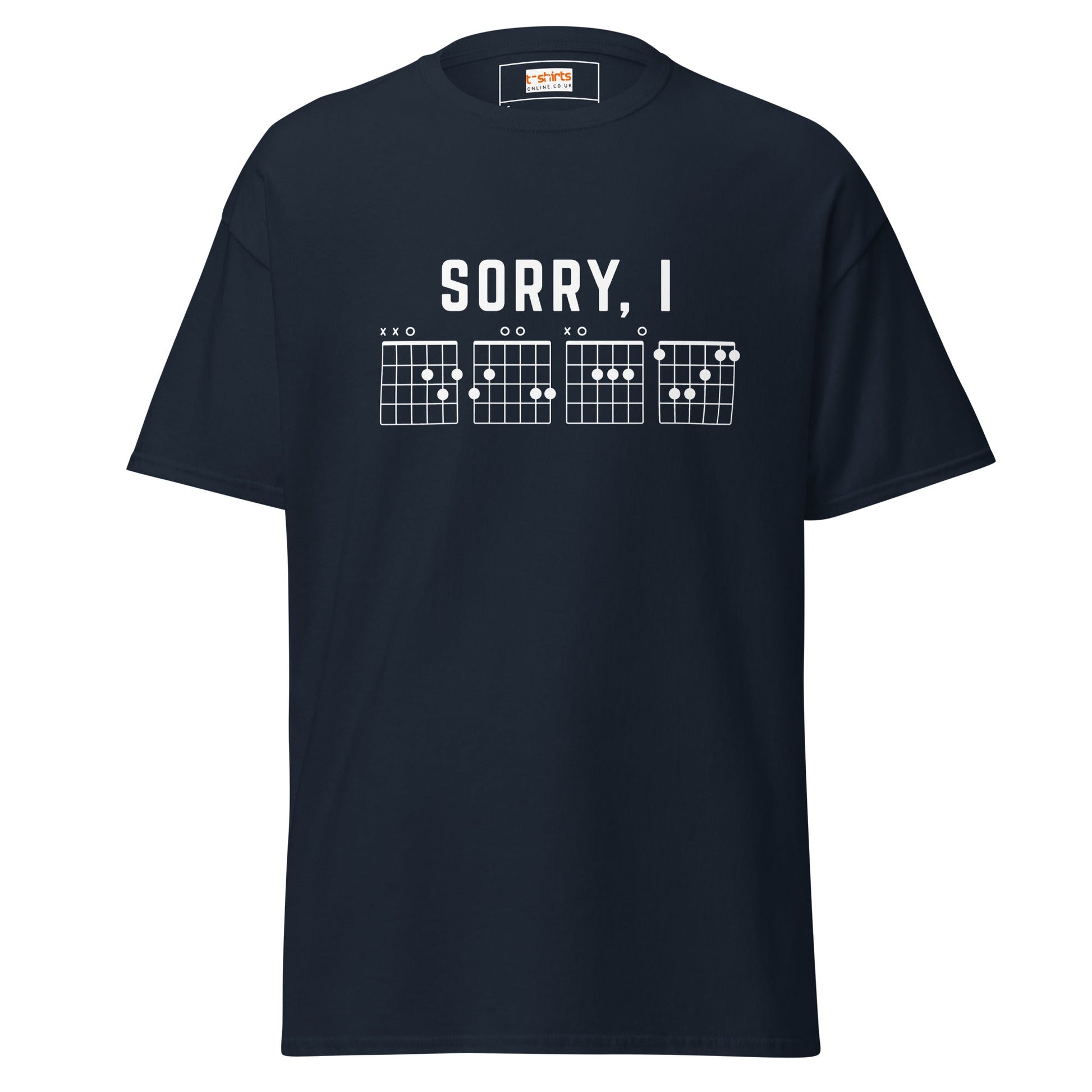 Sorry I DGAF T-Shirt | Sassy Music Lover Tee - Navy - T-Shirts Online