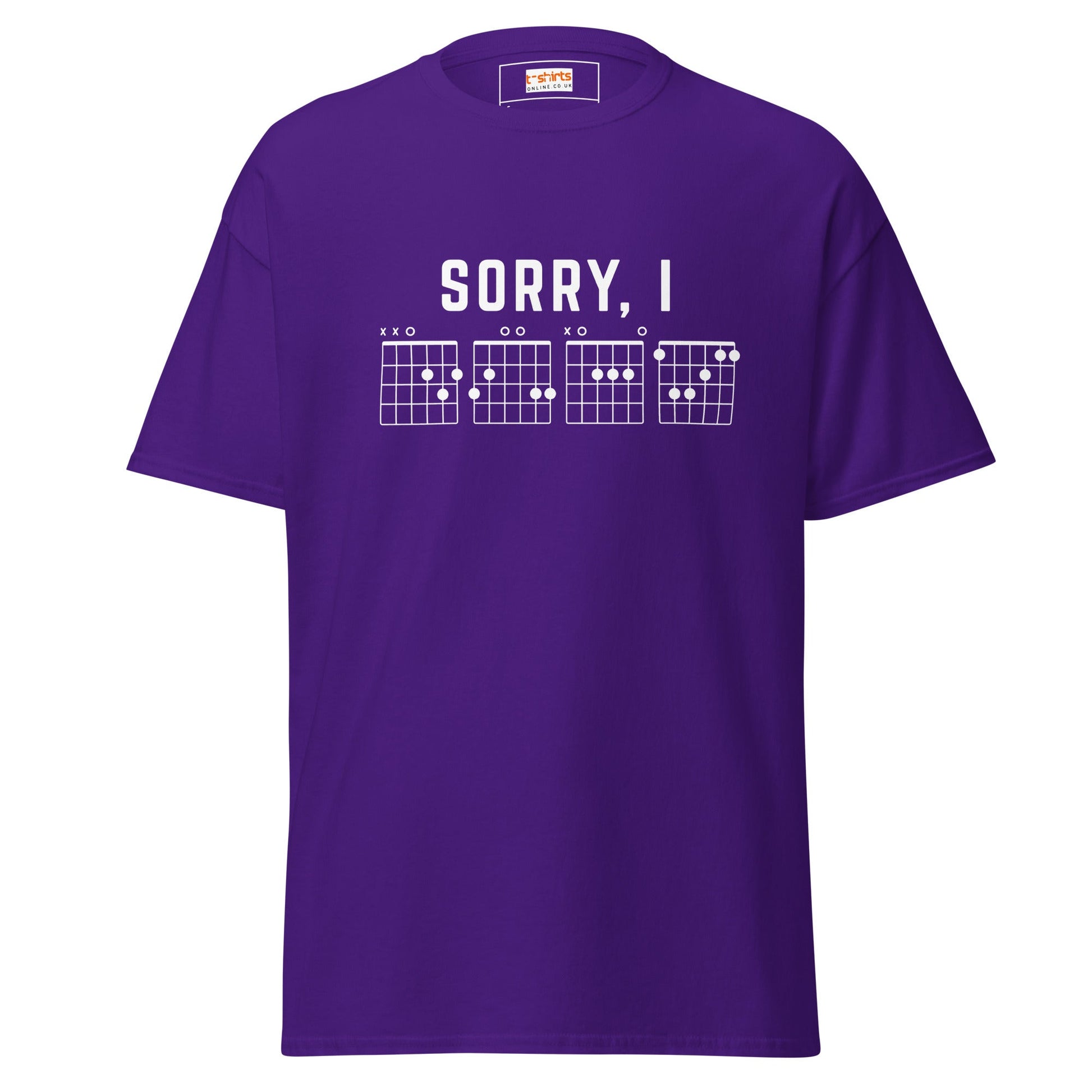 Sorry I DGAF T-Shirt | Sassy Music Lover Tee - Purple - T-Shirts Online