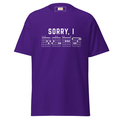 Sorry I DGAF T-Shirt | Sassy Music Lover Tee - Purple - T-Shirts Online