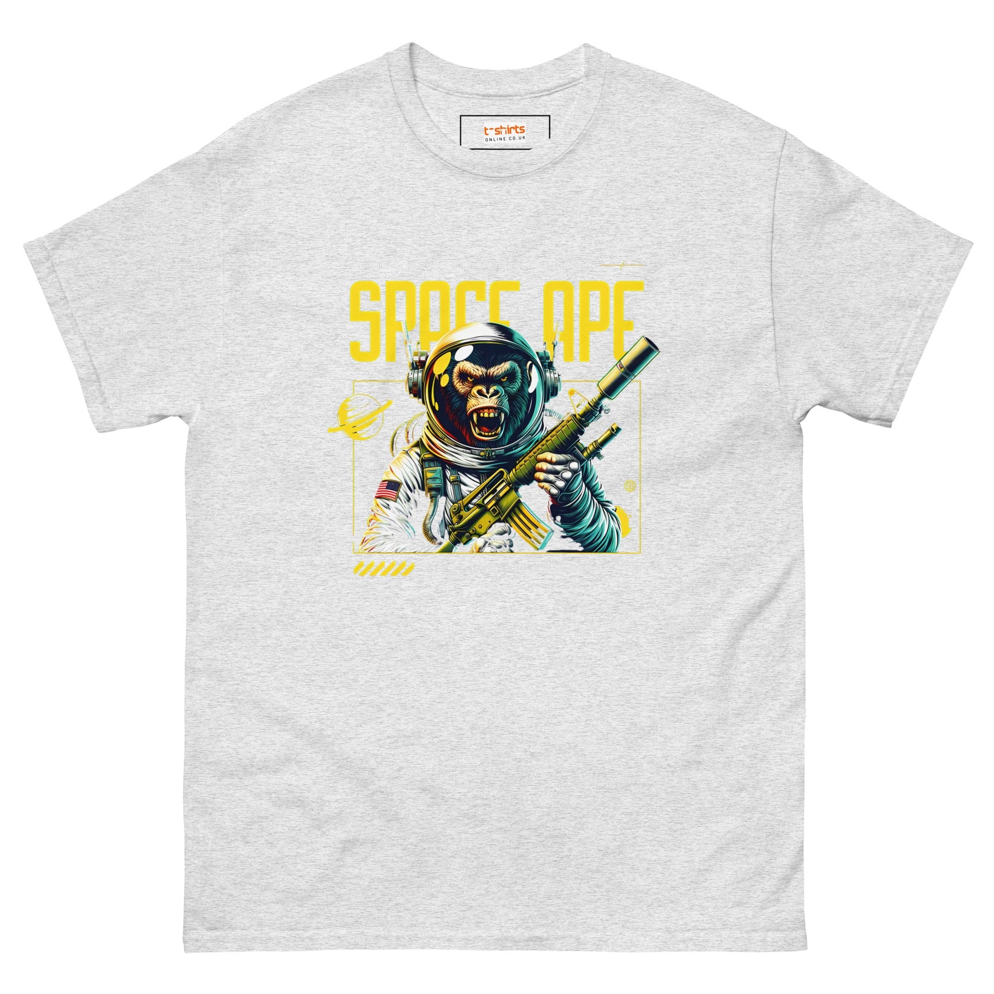Space Ape T-Shirt | Bold Graphic Tee - Ash - T-Shirts Online