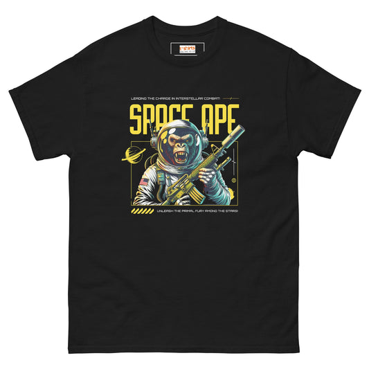 Space Ape T-Shirt | Bold Graphic Tee - Black - T-Shirts Online