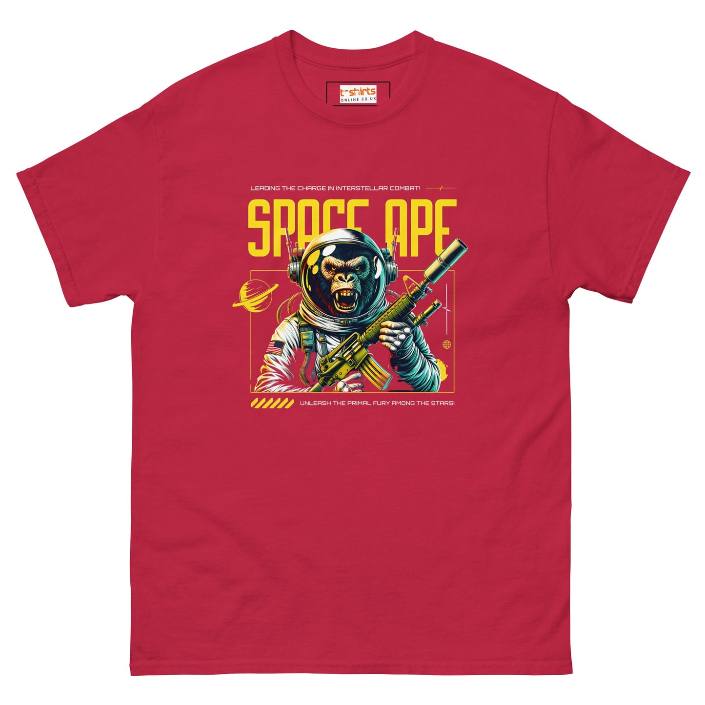 Space Ape T-Shirt | Bold Graphic Tee - Cardinal - T-Shirts Online