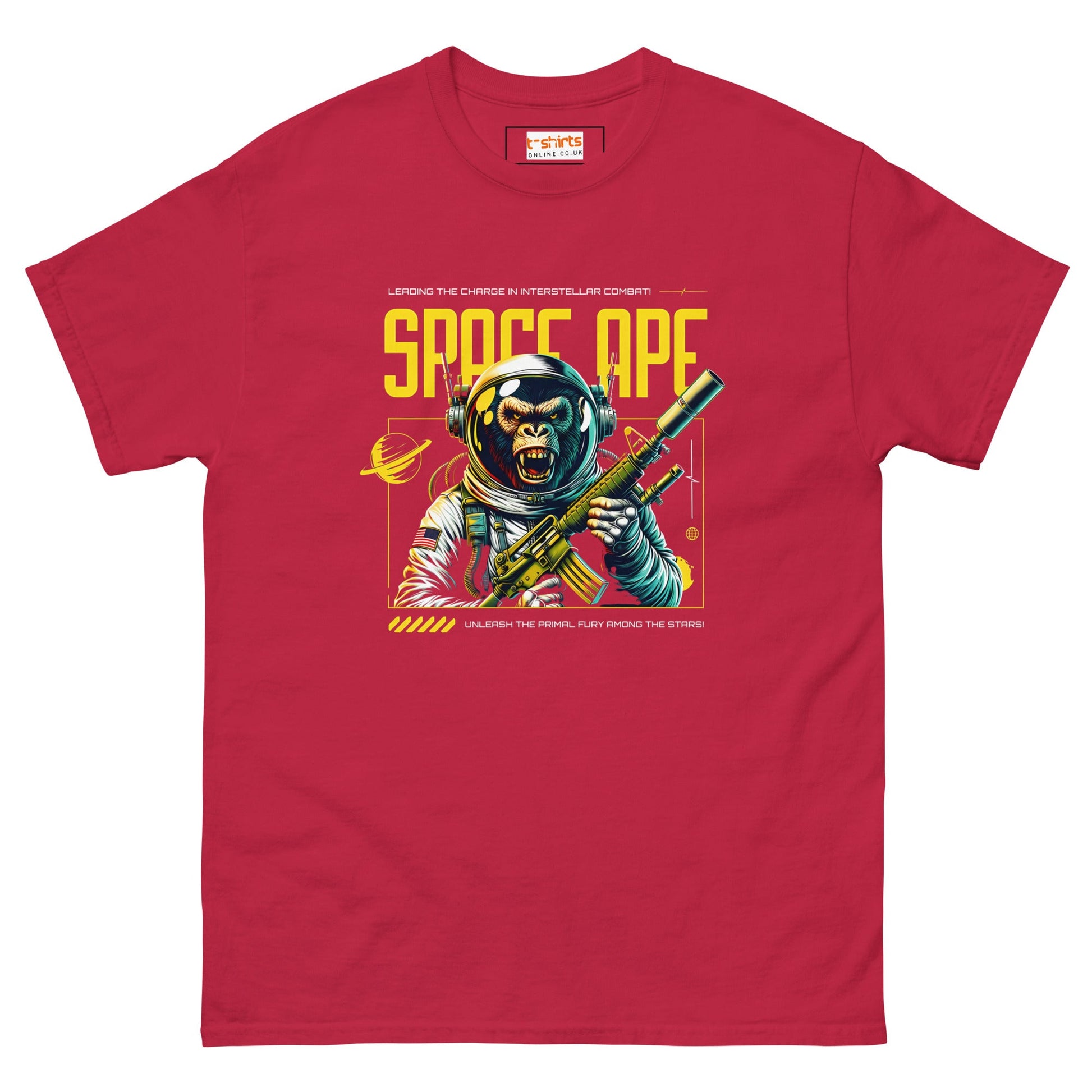 Space Ape T-Shirt | Bold Graphic Tee - Cardinal - T-Shirts Online