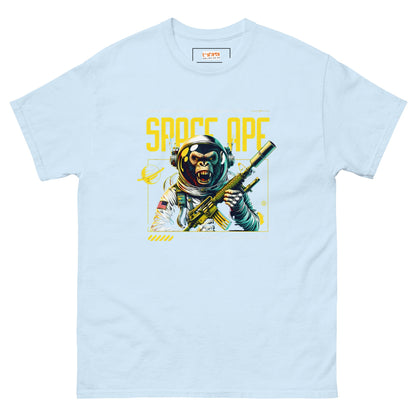 Space Ape T-Shirt | Bold Graphic Tee - Light Blue - T-Shirts Online