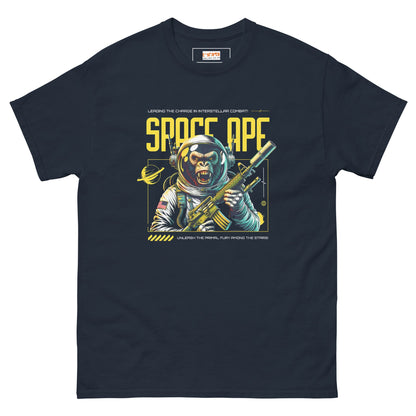 Space Ape T-Shirt | Bold Graphic Tee - Navy - T-Shirts Online