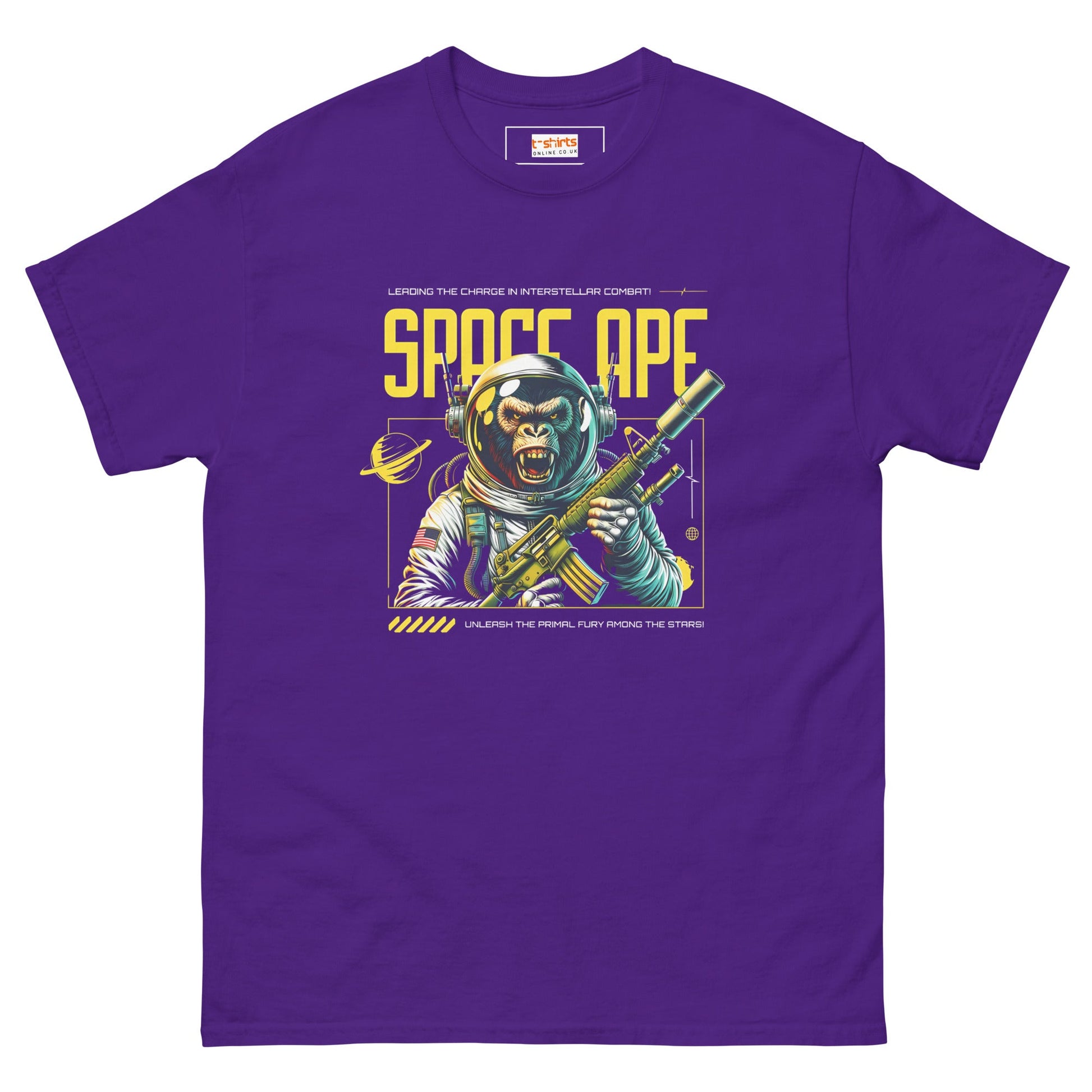 Space Ape T-Shirt | Bold Graphic Tee - Purple - T-Shirts Online