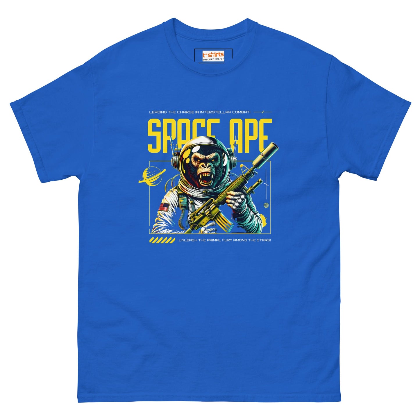 Space Ape T-Shirt | Bold Graphic Tee - Royal - T-Shirts Online