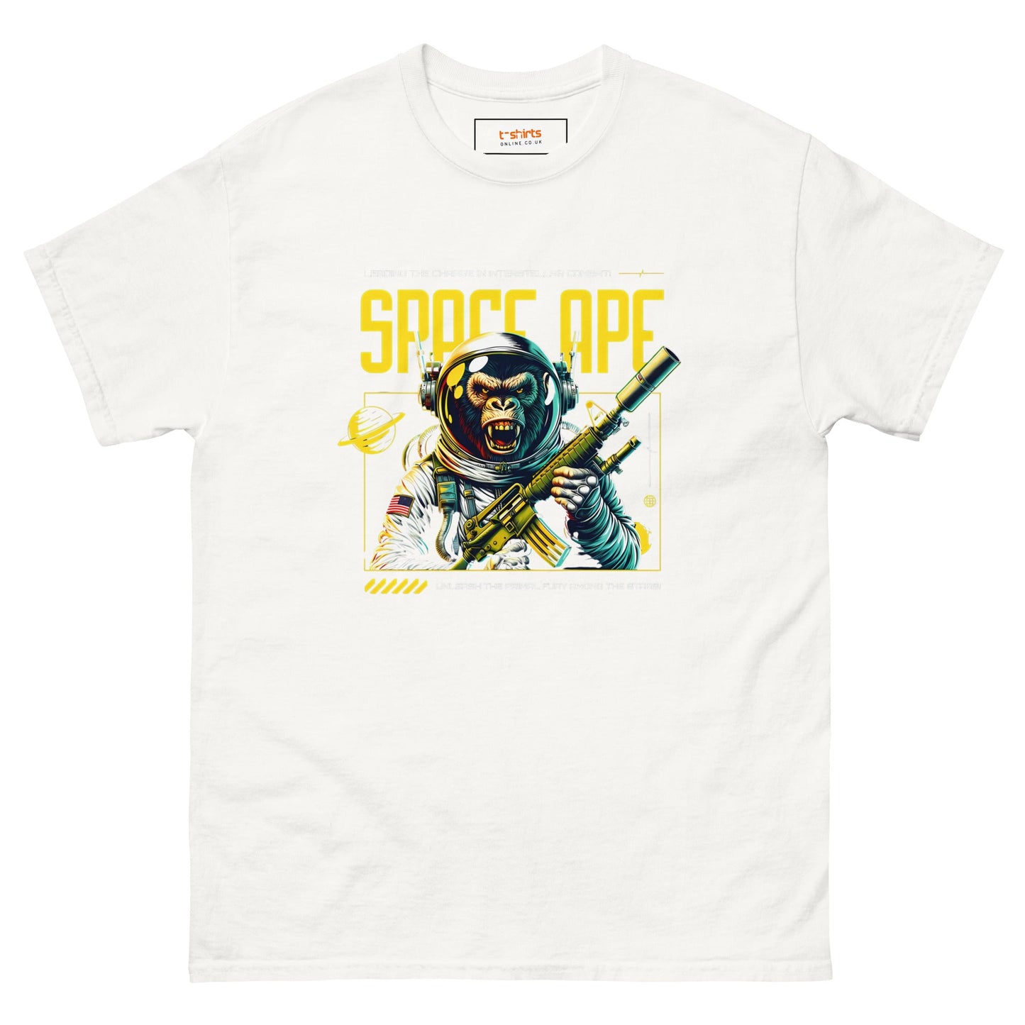 Space Ape T-Shirt | Bold Graphic Tee - White - T-Shirts Online