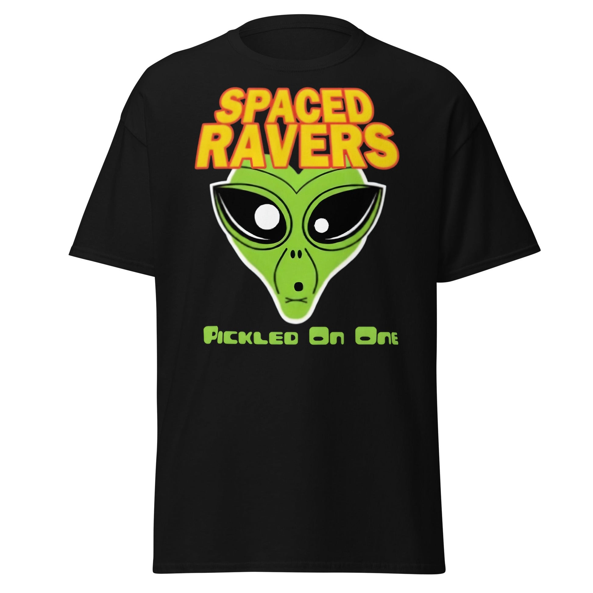 Spaced Ravers Pickled On One T-Shirt | Alien Rave Tee - Black - T-Shirts Online