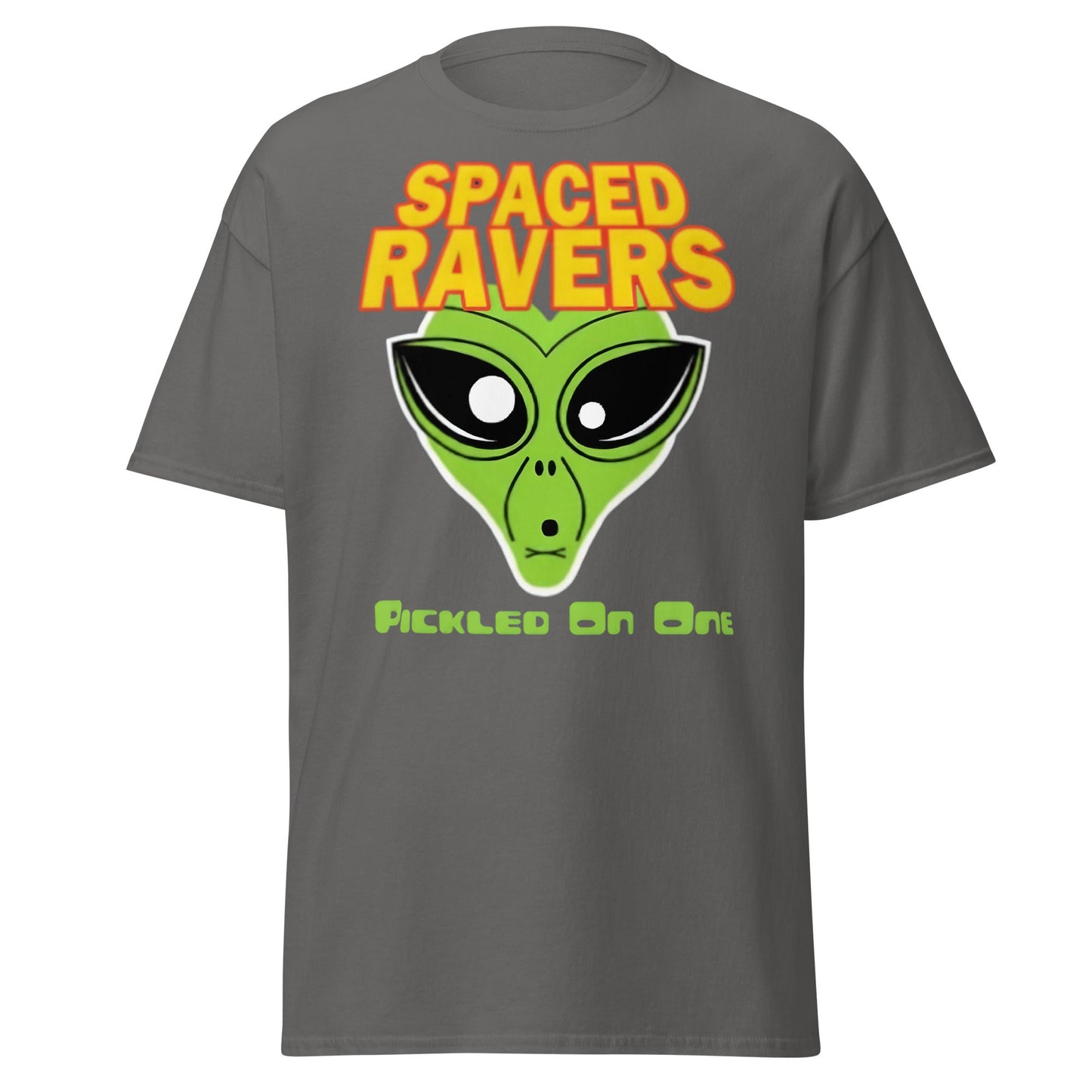 Spaced Ravers Pickled On One T-Shirt | Alien Rave Tee - Charcoal - T-Shirts Online