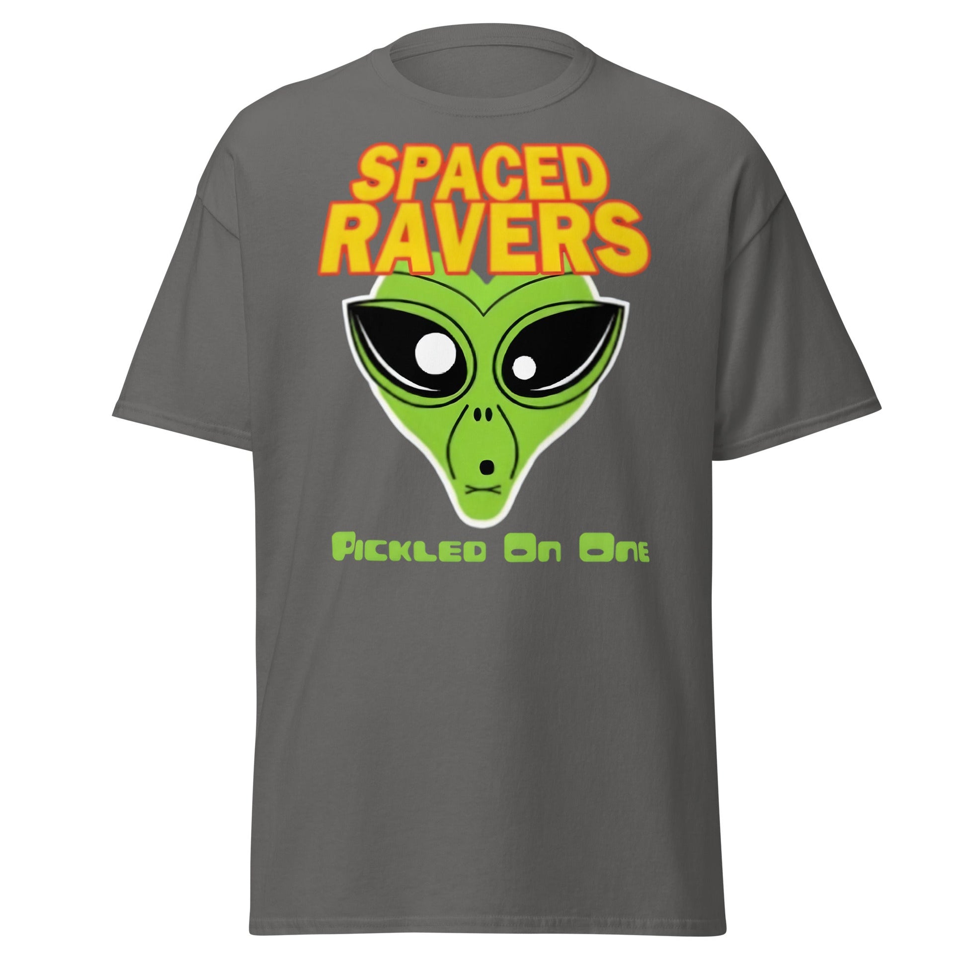 Spaced Ravers Pickled On One T-Shirt | Alien Rave Tee - Charcoal - T-Shirts Online