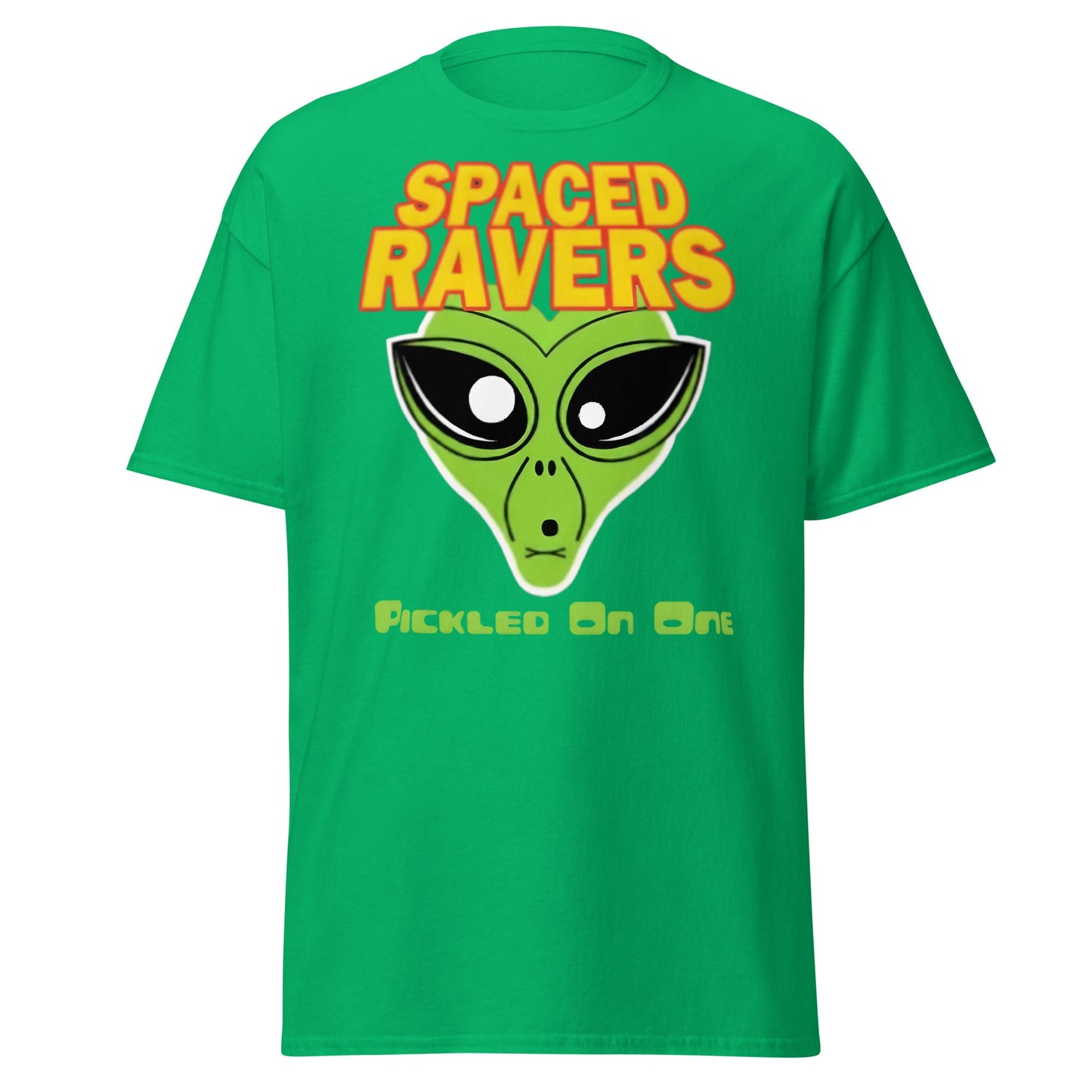 Spaced Ravers Pickled On One T-Shirt | Alien Rave Tee - Irish Green - T-Shirts Online