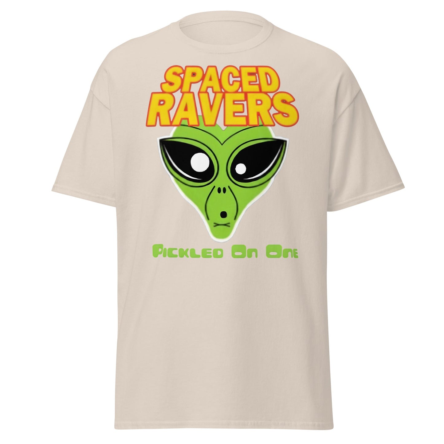 Spaced Ravers Pickled On One T-Shirt | Alien Rave Tee - Natural - T-Shirts Online