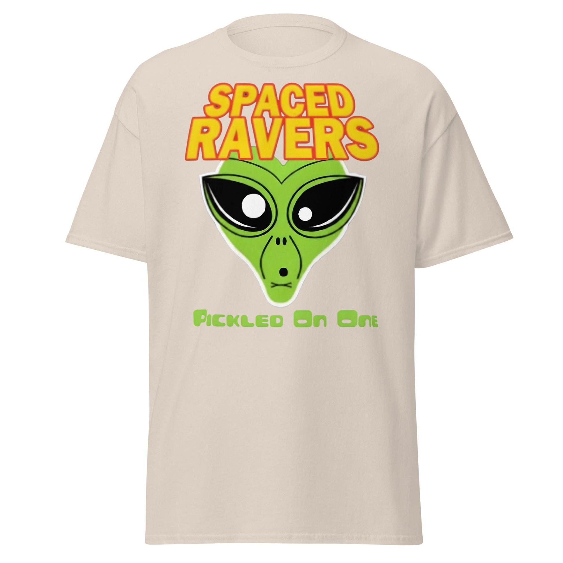 Spaced Ravers Pickled On One T-Shirt | Alien Rave Tee - Natural - T-Shirts Online