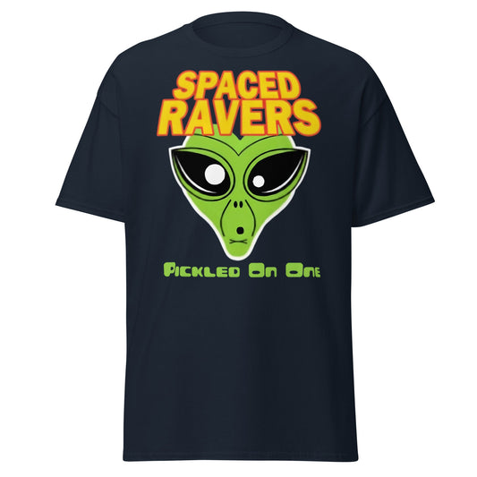 Spaced Ravers Pickled On One T-Shirt | Alien Rave Tee - Navy - T-Shirts Online