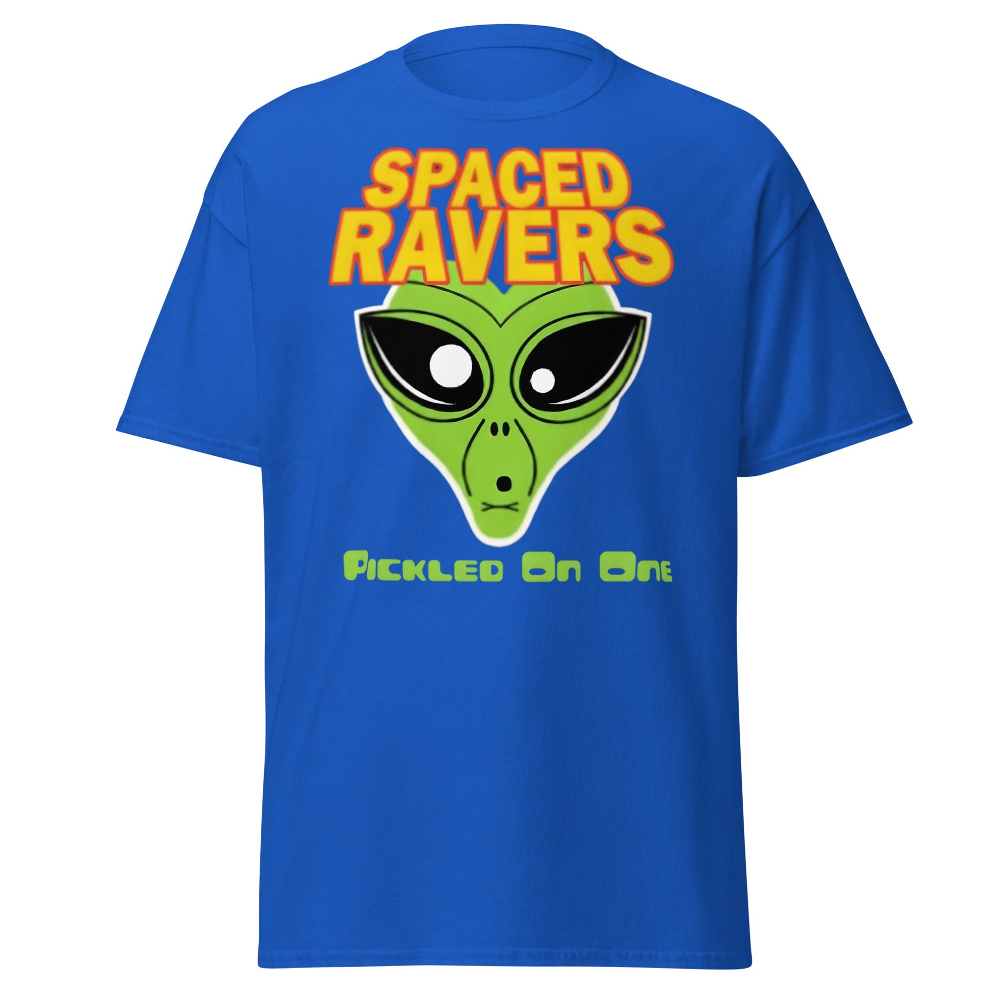 Spaced Ravers Pickled On One T-Shirt | Alien Rave Tee - Royal - T-Shirts Online