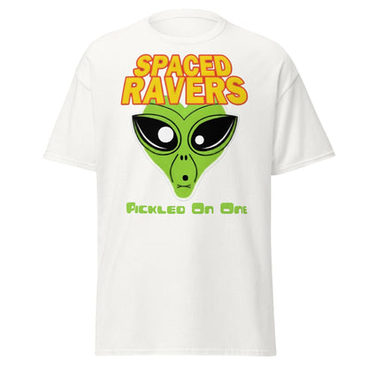 Spaced Ravers Pickled On One T-Shirt | Alien Rave Tee - White - T-Shirts Online