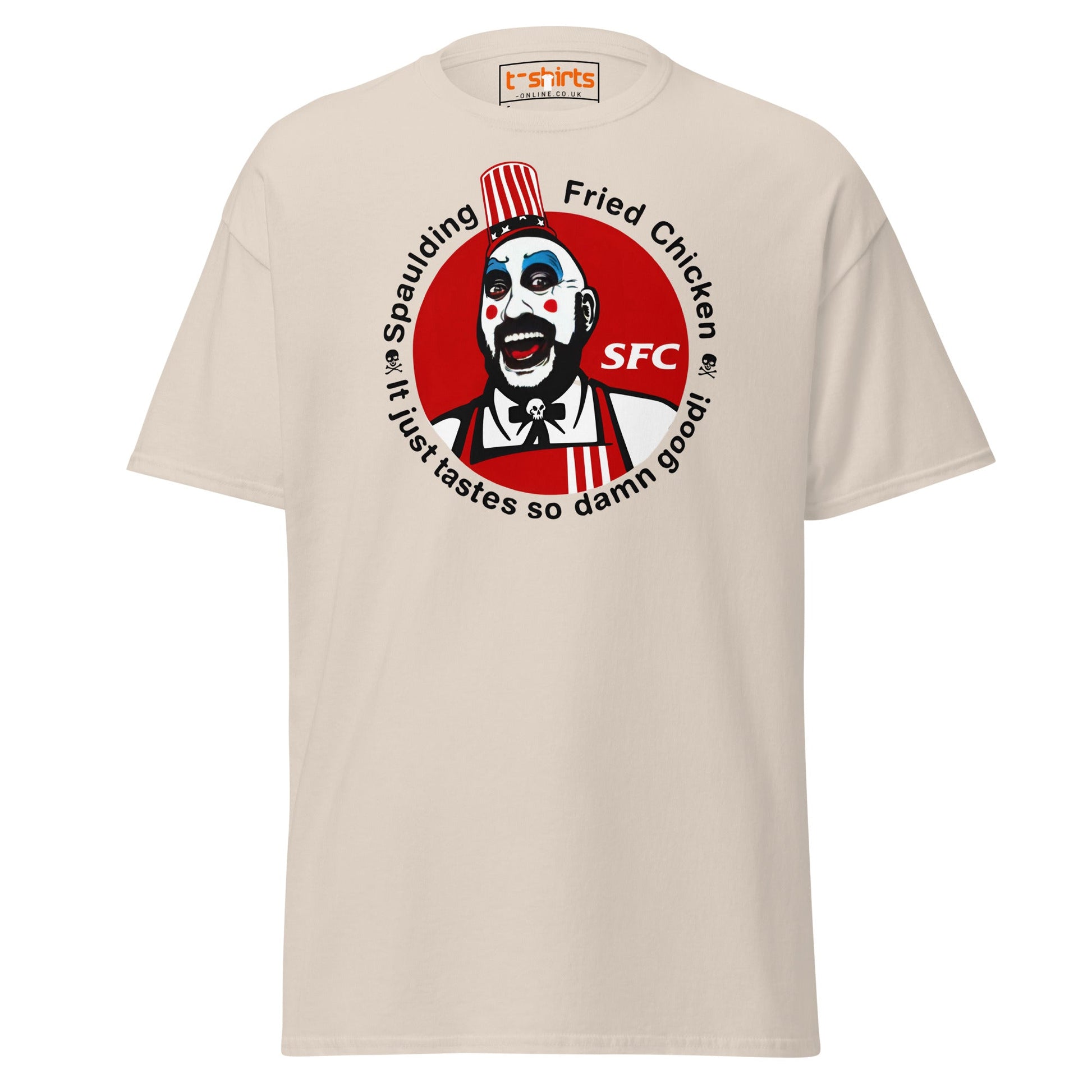 Spaulding Fried Chicken T-Shirt | Funny Horror Parody Tee - Natural - T-Shirts Online