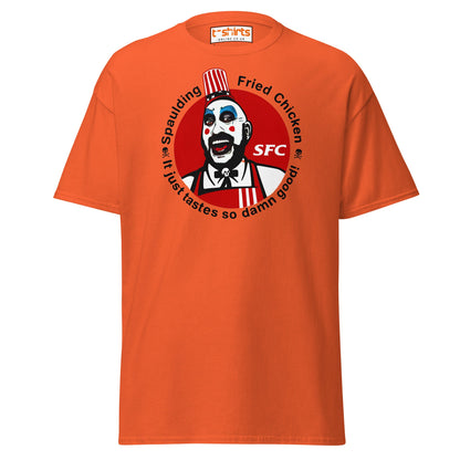 Spaulding Fried Chicken T-Shirt | Funny Horror Parody Tee - Orange - T-Shirts Online