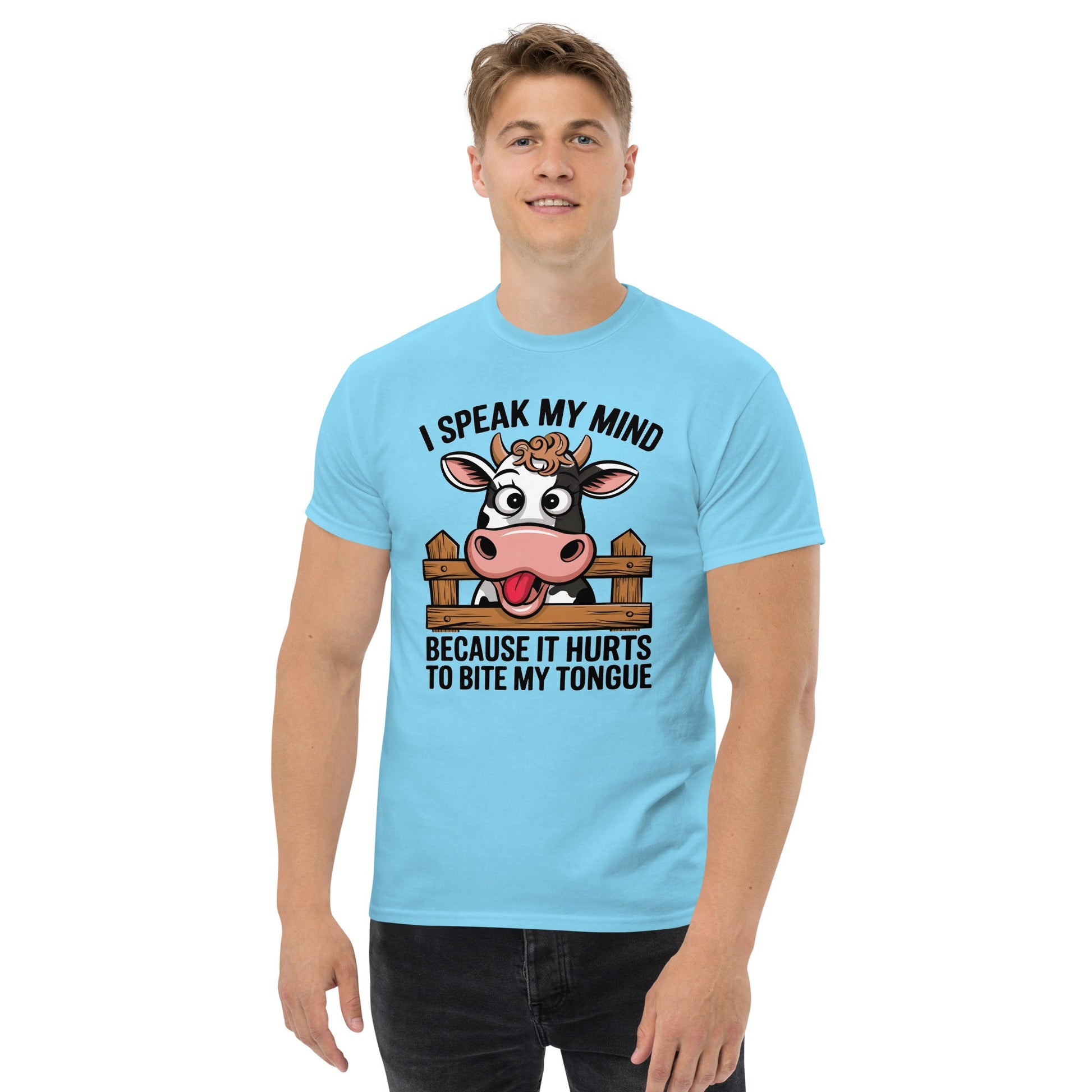 Speak My Mind | Funny Cow T-Shirt - Royal - T-Shirts Online