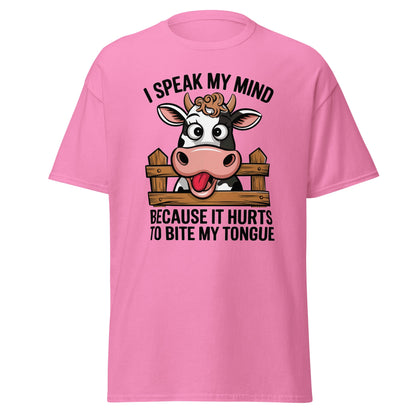 Speak My Mind | Funny Cow T-Shirt - Azalea - T-Shirts Online