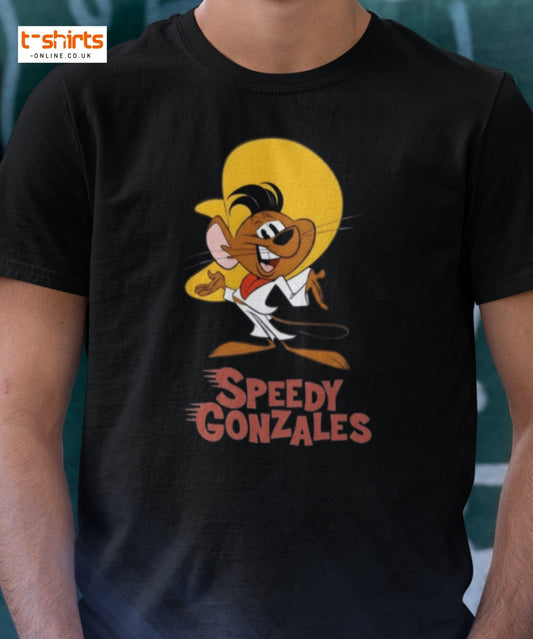 Speedy Gonzales T-Shirt | Classic Cartoon Retro Tee - Black - T-Shirts Online