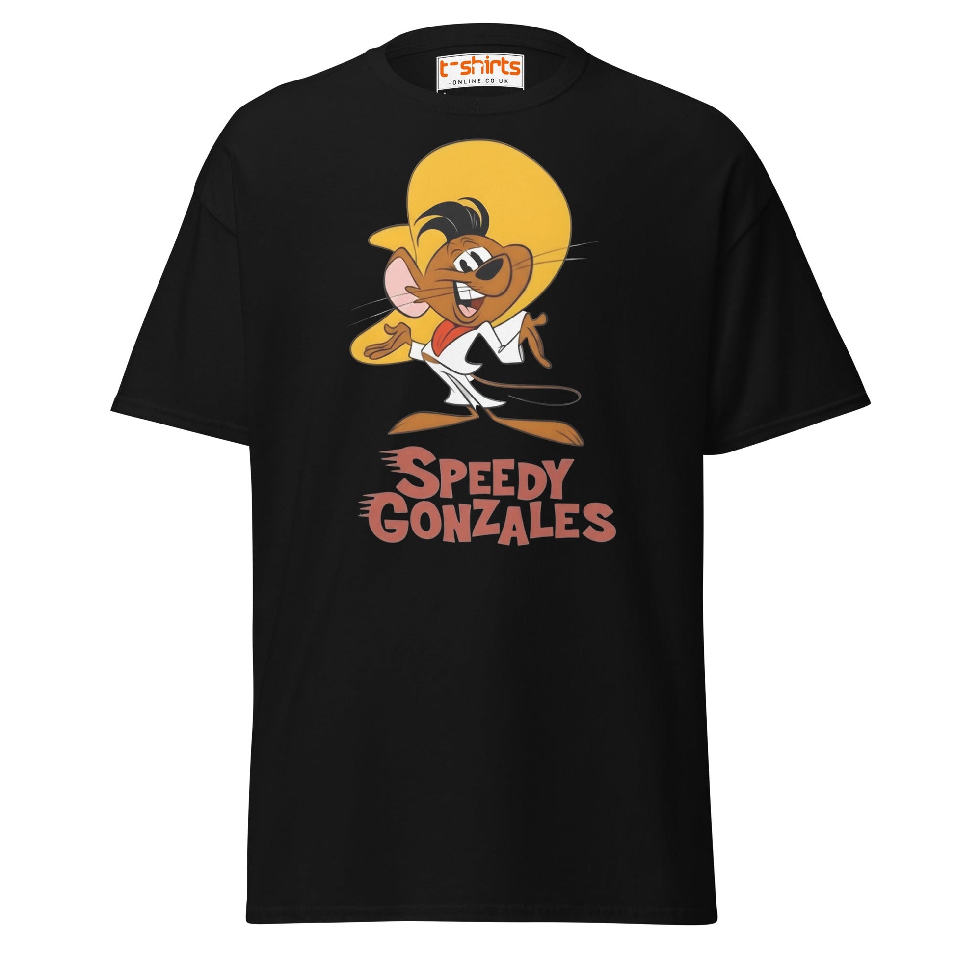 Speedy Gonzales T-Shirt | Classic Cartoon Retro Tee - Black - T-Shirts Online