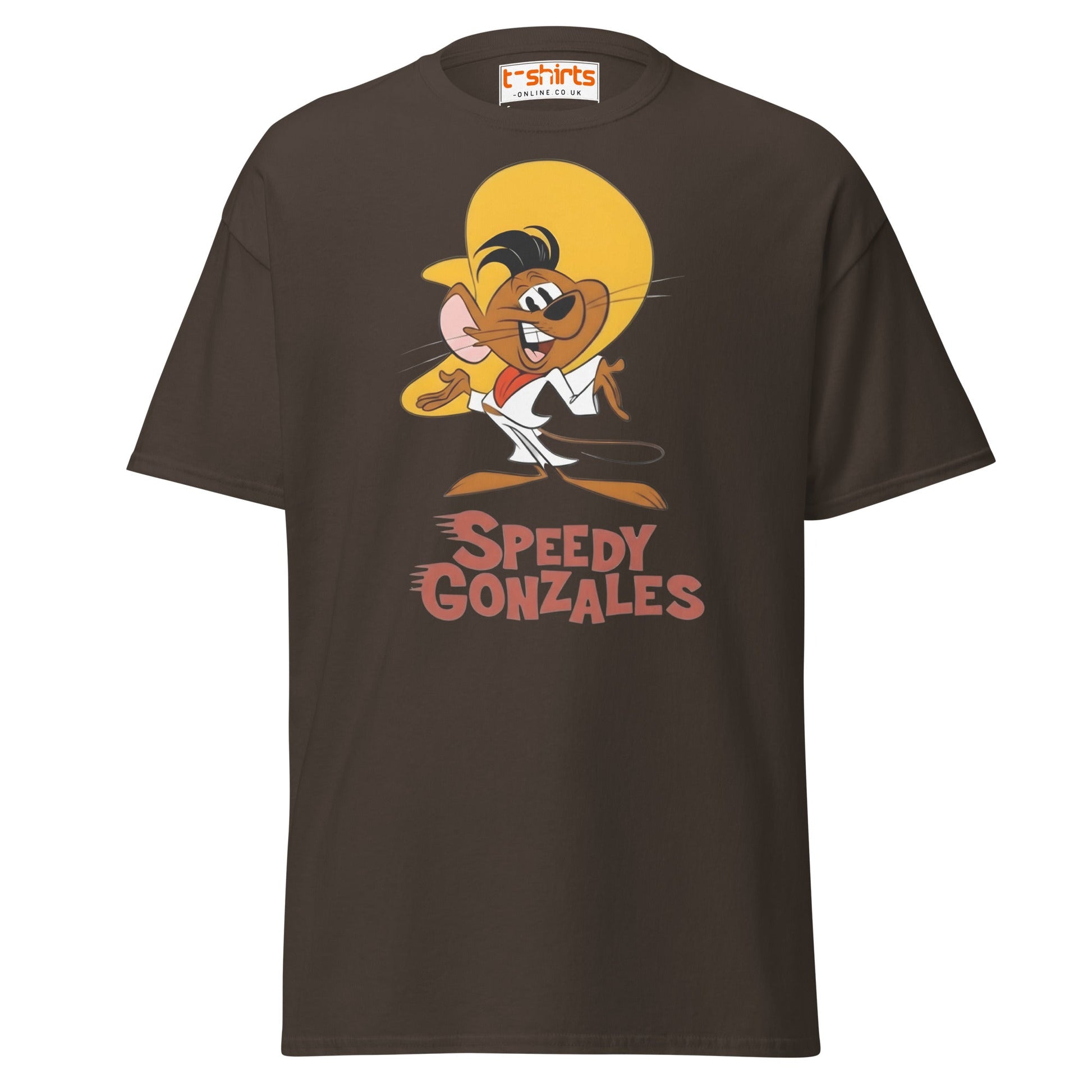 Speedy Gonzales T-Shirt | Classic Cartoon Retro Tee - Dark Chocolate - T-Shirts Online