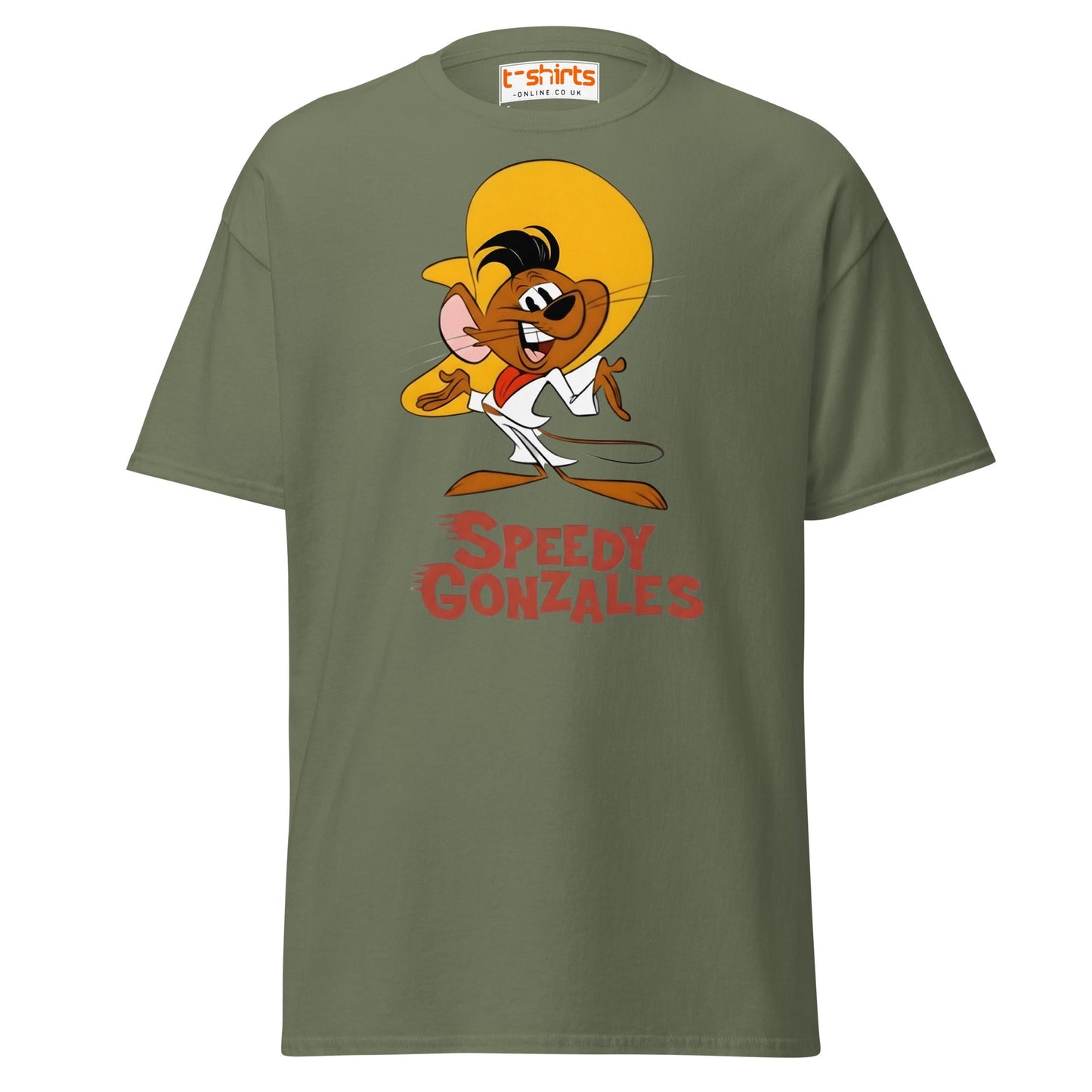 Speedy Gonzales T-Shirt | Classic Cartoon Retro Tee - Military Green - T-Shirts Online