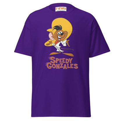Speedy Gonzales T-Shirt | Classic Cartoon Retro Tee - Purple - T-Shirts Online