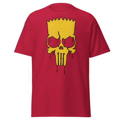 Spiky - Hair Skull Mashup T-Shirt - Cardinal - T-Shirts Online