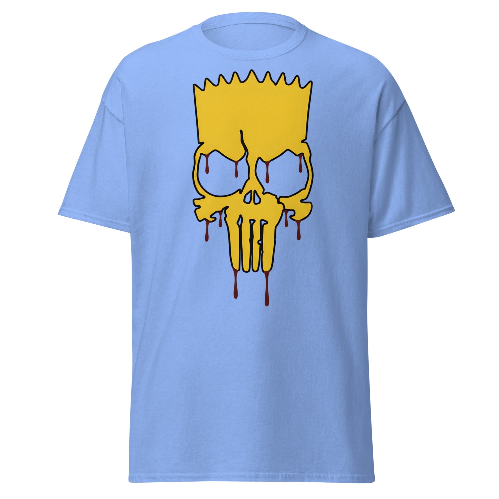 Spiky - Hair Skull Mashup T-Shirt - Carolina Blue - T-Shirts Online
