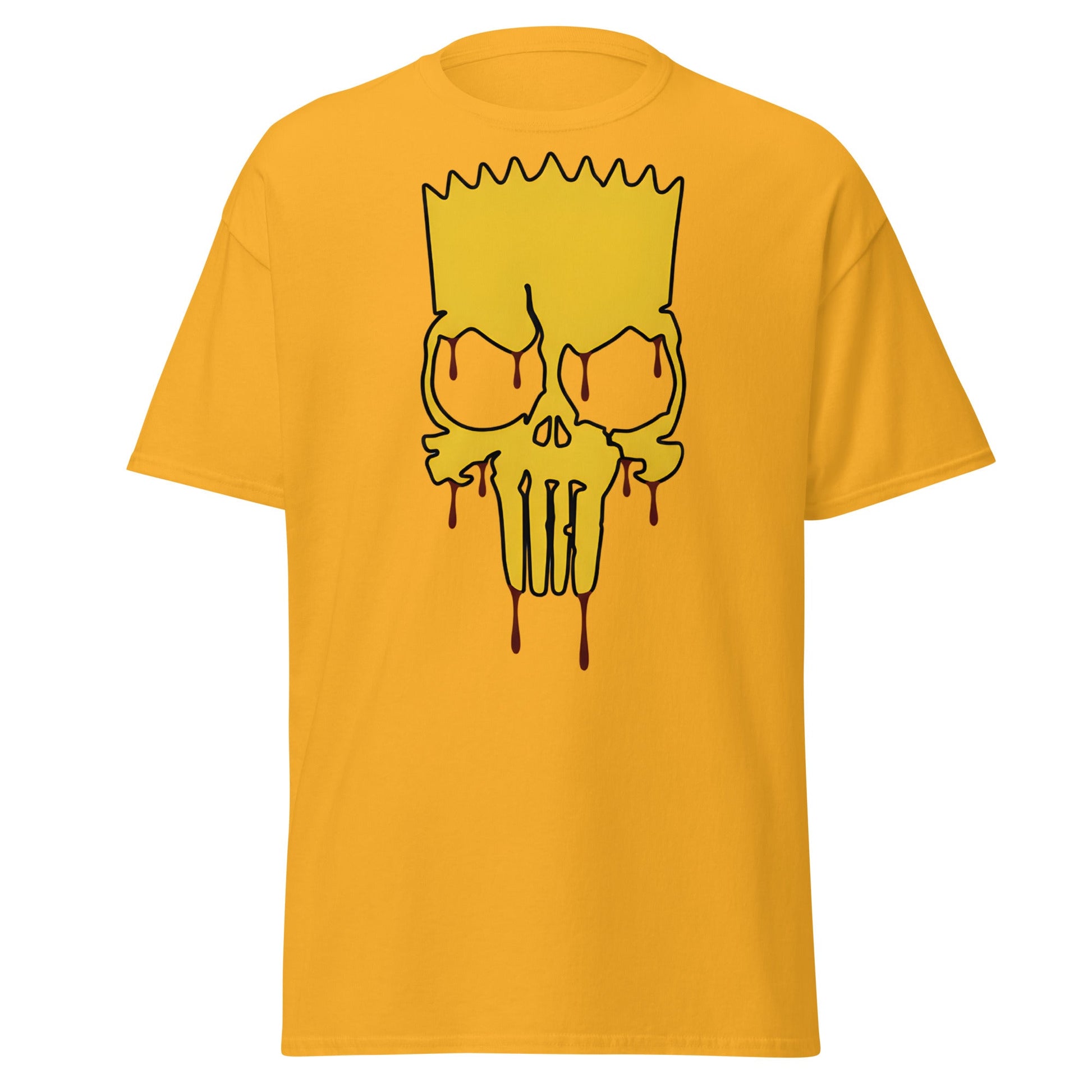 Spiky - Hair Skull Mashup T-Shirt - Gold - T-Shirts Online