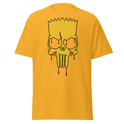 Spiky - Hair Skull Mashup T-Shirt - Gold - T-Shirts Online