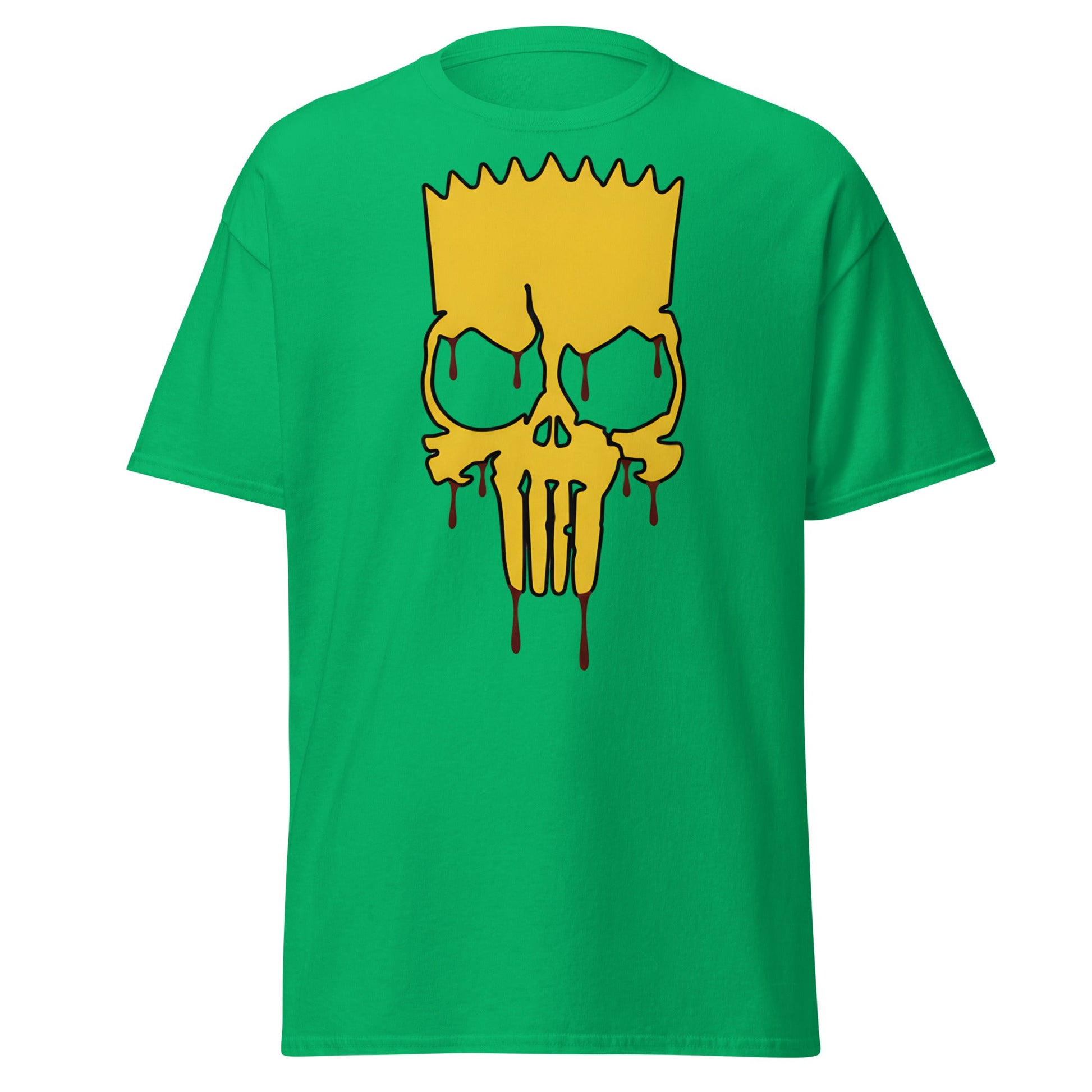 Spiky - Hair Skull Mashup T-Shirt - Irish Green - T-Shirts Online