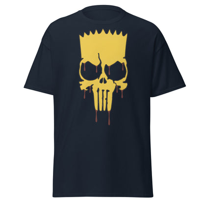 Spiky - Hair Skull Mashup T-Shirt - Navy - T-Shirts Online