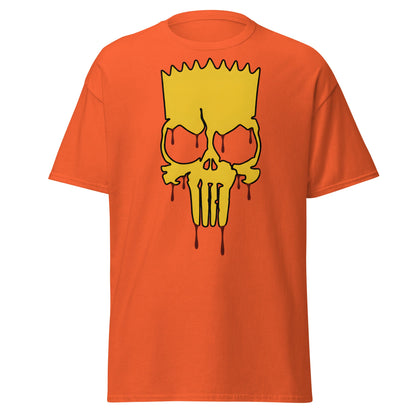 Spiky - Hair Skull Mashup T-Shirt - Orange - T-Shirts Online