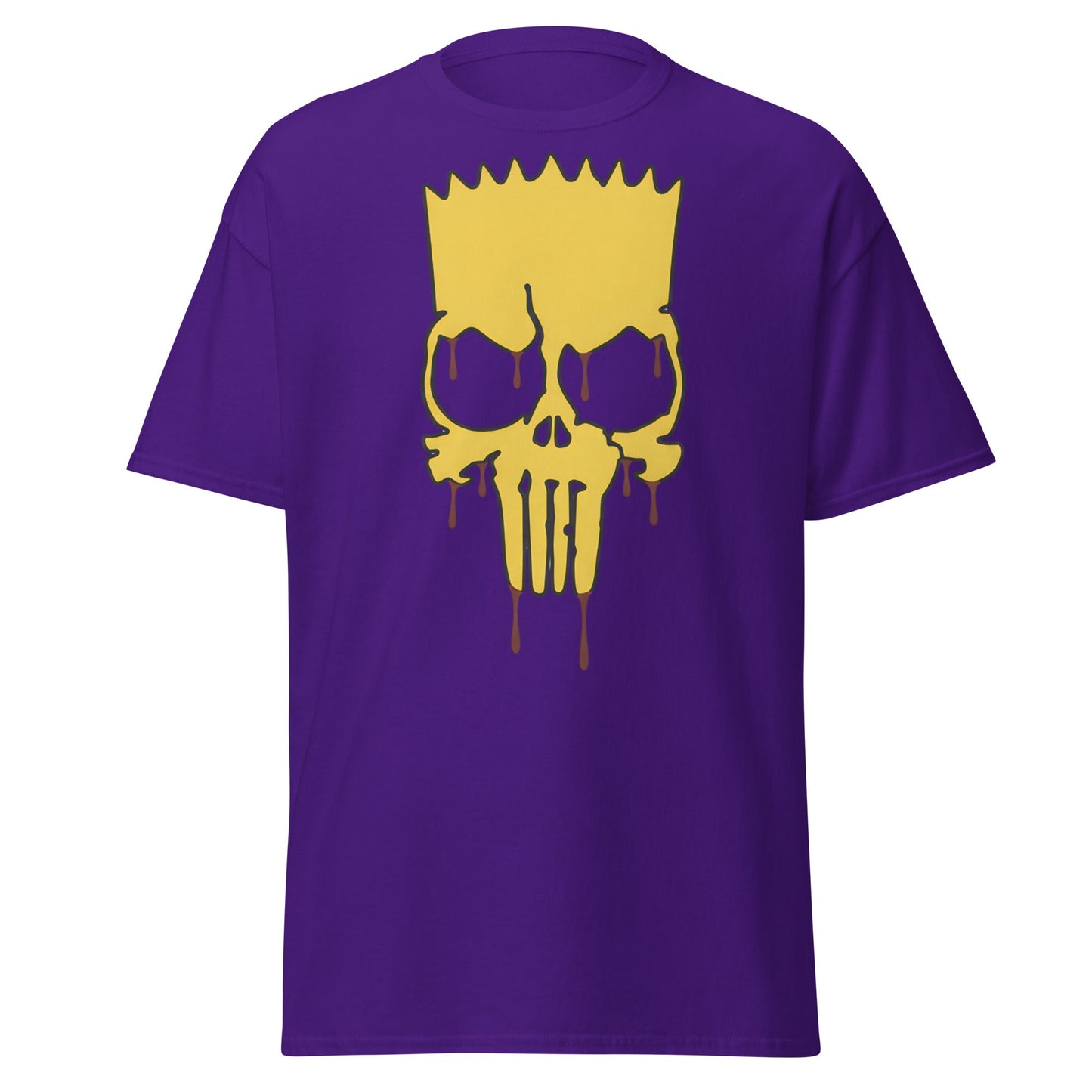 Spiky - Hair Skull Mashup T-Shirt - Purple - T-Shirts Online