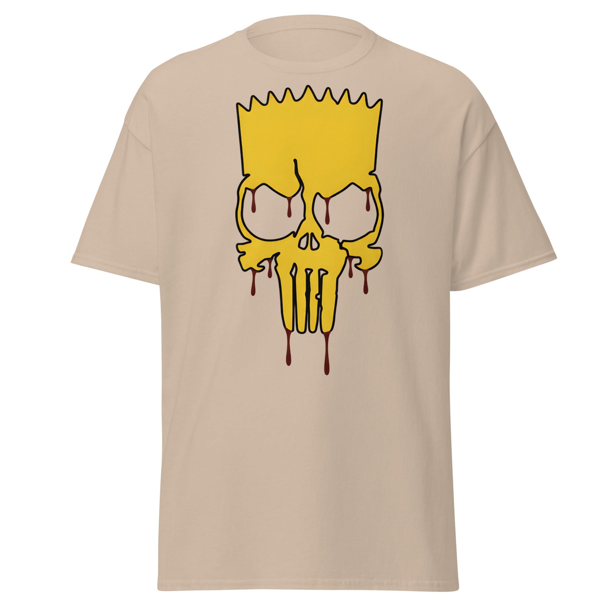Spiky - Hair Skull Mashup T-Shirt - Sand - T-Shirts Online
