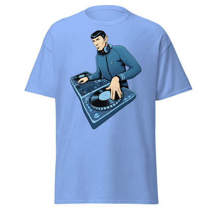 Spock DJ T-Shirt: Live Long and Drop the Bass Tee - Carolina Blue - T-Shirts Online