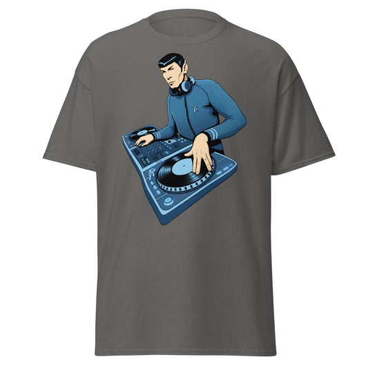 Spock DJ T-Shirt: Live Long and Drop the Bass Tee - Charcoal - T-Shirts Online