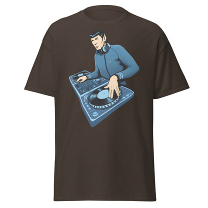 Spock DJ T-Shirt: Live Long and Drop the Bass Tee - Dark Chocolate - T-Shirts Online