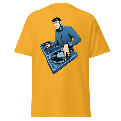 Spock DJ T-Shirt: Live Long and Drop the Bass Tee - Gold - T-Shirts Online