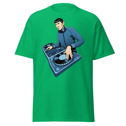 Spock DJ T-Shirt: Live Long and Drop the Bass Tee - Irish Green - T-Shirts Online