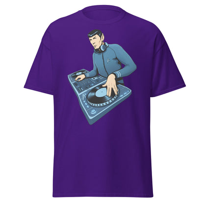 Spock DJ T-Shirt: Live Long and Drop the Bass Tee - Purple - T-Shirts Online