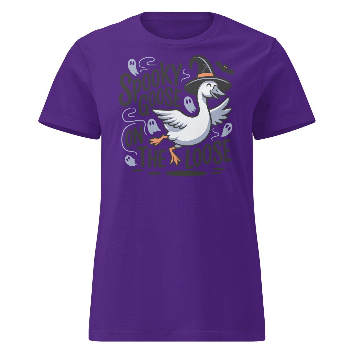 Spooky Goose On The Loose T-Shirt – Funny Halloween Tee - Purple - T-Shirts Online