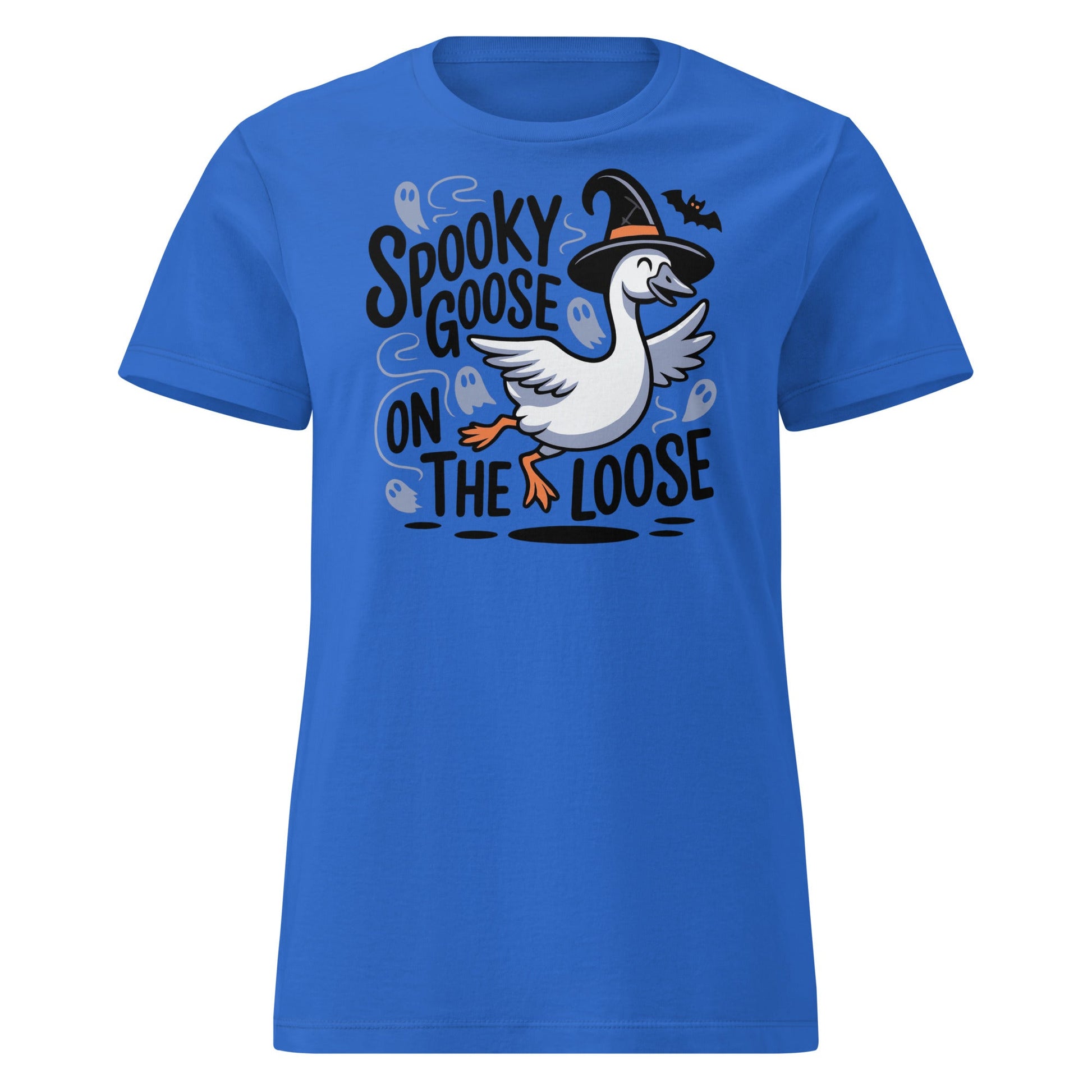 Spooky Goose On The Loose T-Shirt – Funny Halloween Tee - Royal - T-Shirts Online