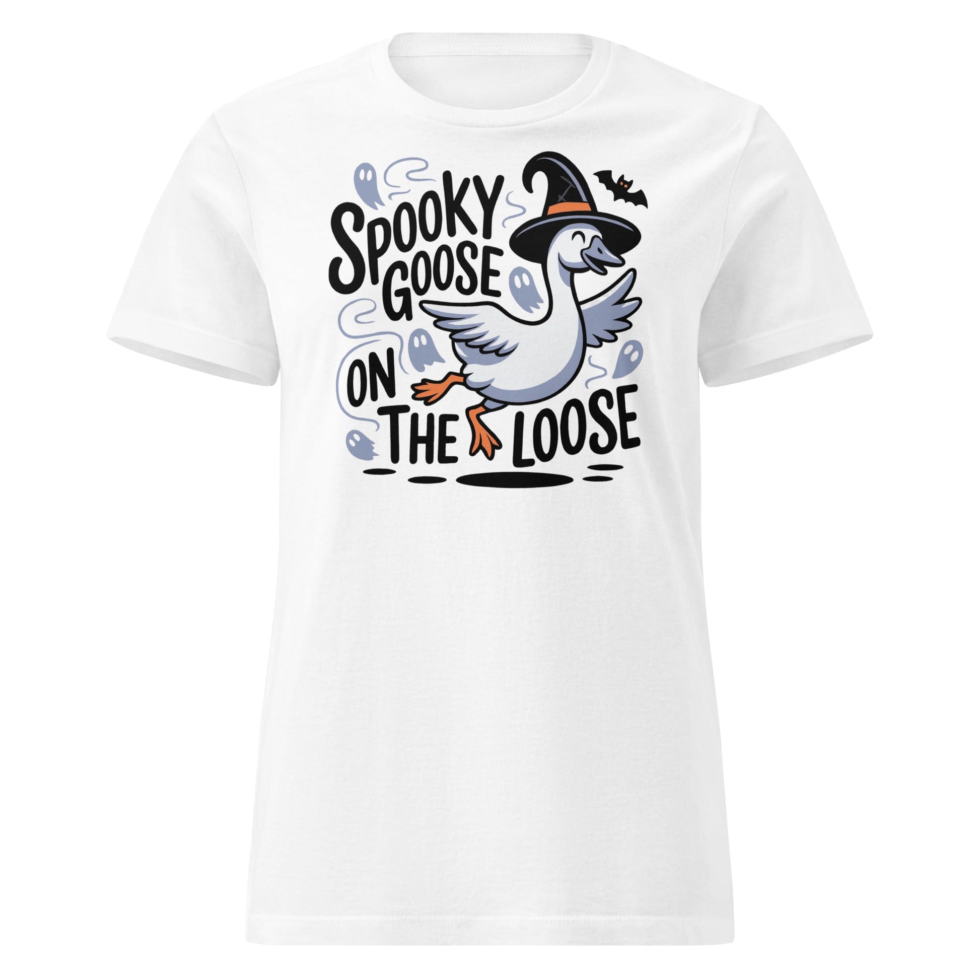 Spooky Goose On The Loose T-Shirt – Funny Halloween Tee - White - T-Shirts Online
