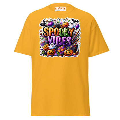 Spooky Vibes T-Shirt - Gold - T-Shirts Online